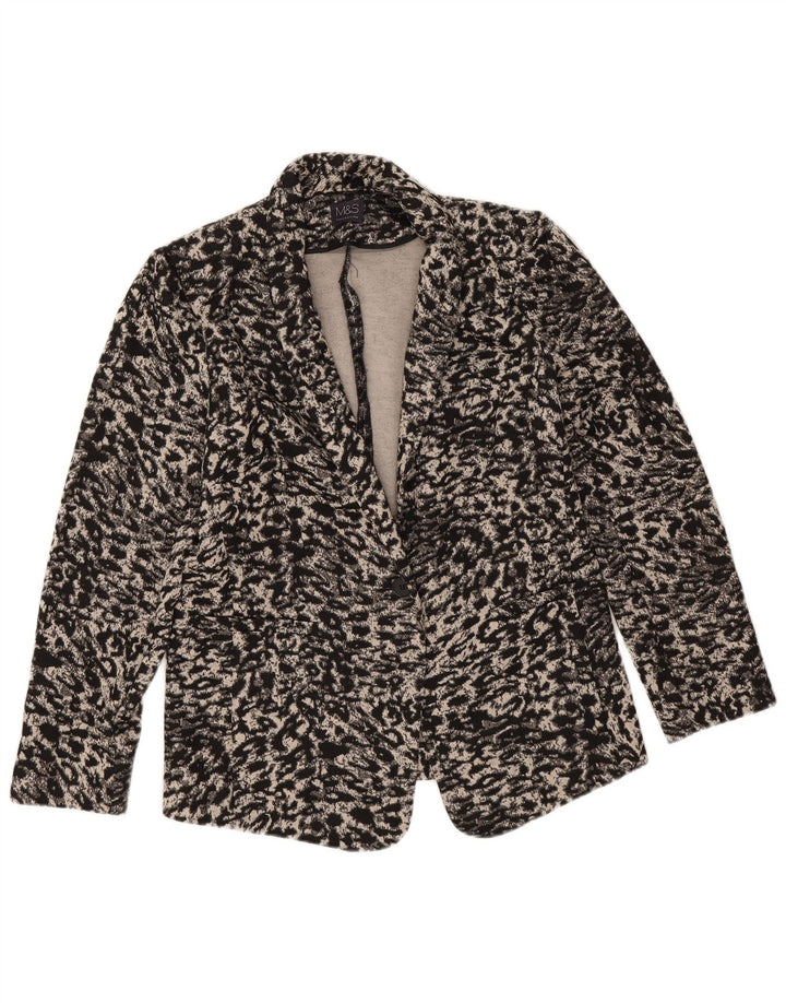 Giacca blazer da donna Marks & Spencer UK 16 grande stampa animalier beige