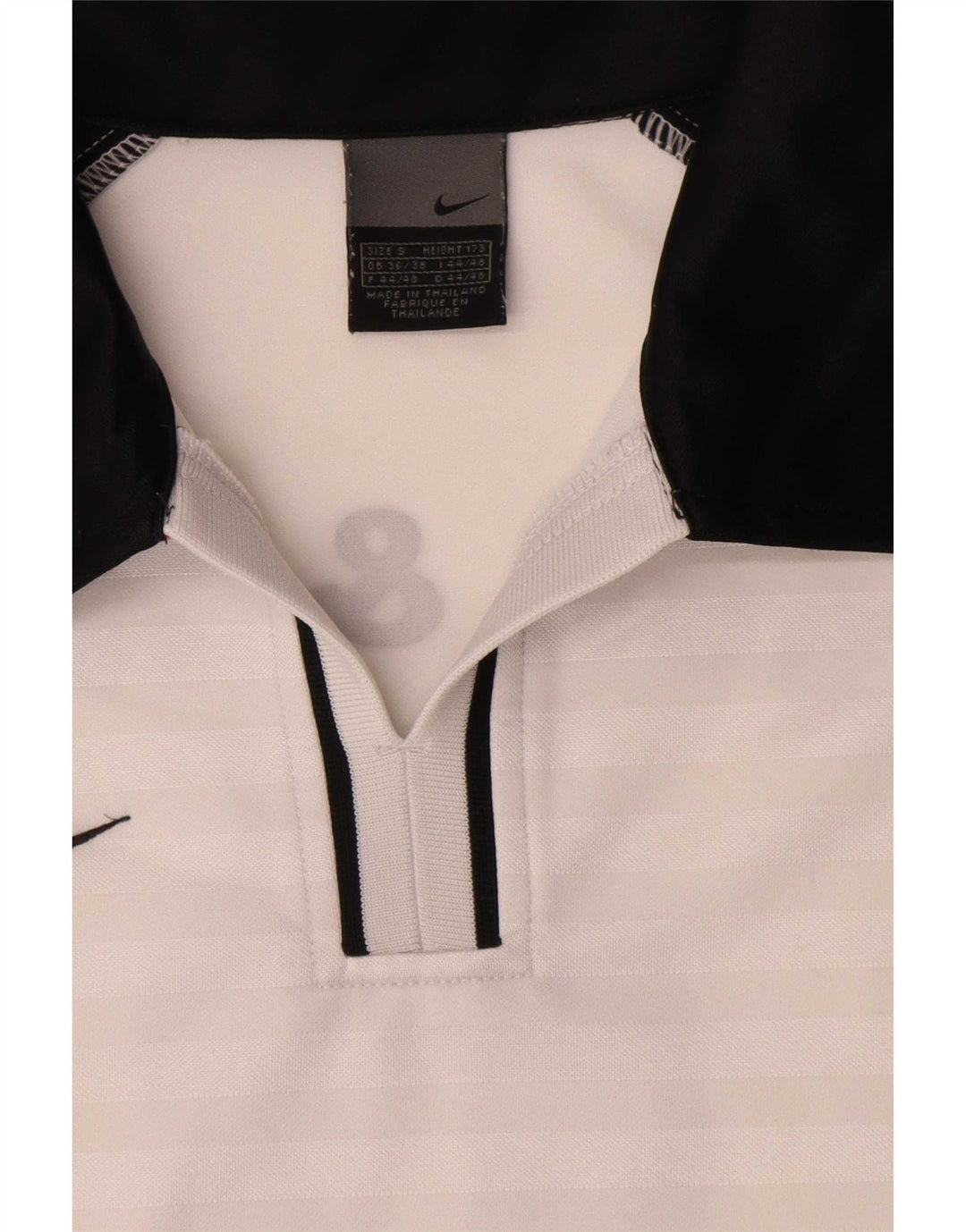 Polo grafica da uomo Nike UK 36/38 Small Poliestere color block bianco