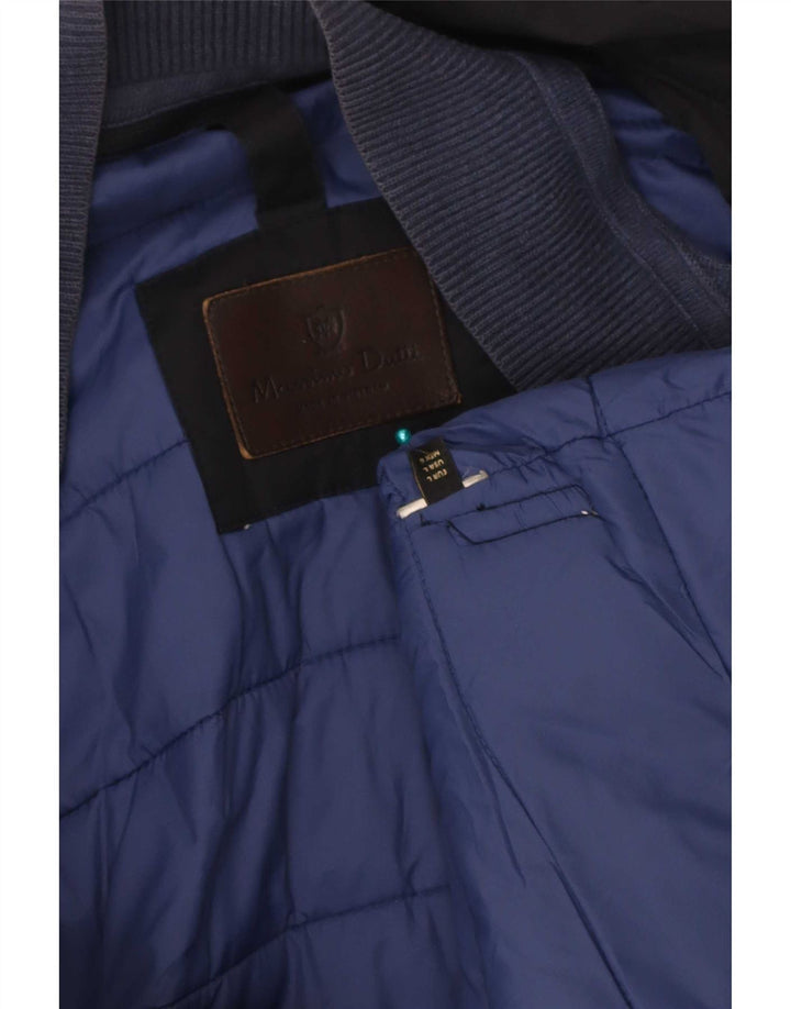 Cappotto giacca a vento con cappuccio da uomo Massimo Dutti UK 40 Large Blu Navy