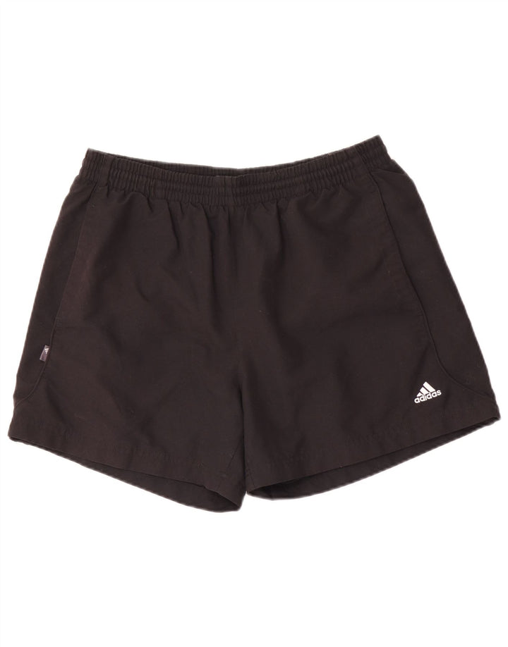 Pantaloncini sportivi da uomo Adidas medi neri in poliestere