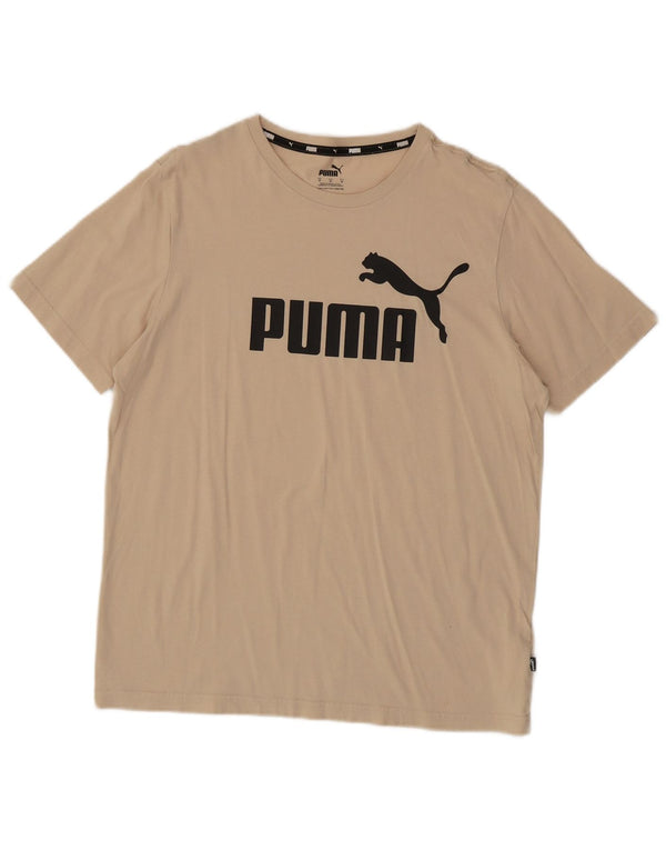 T-shirt grafica da donna Puma UK 14 cotone beige medio