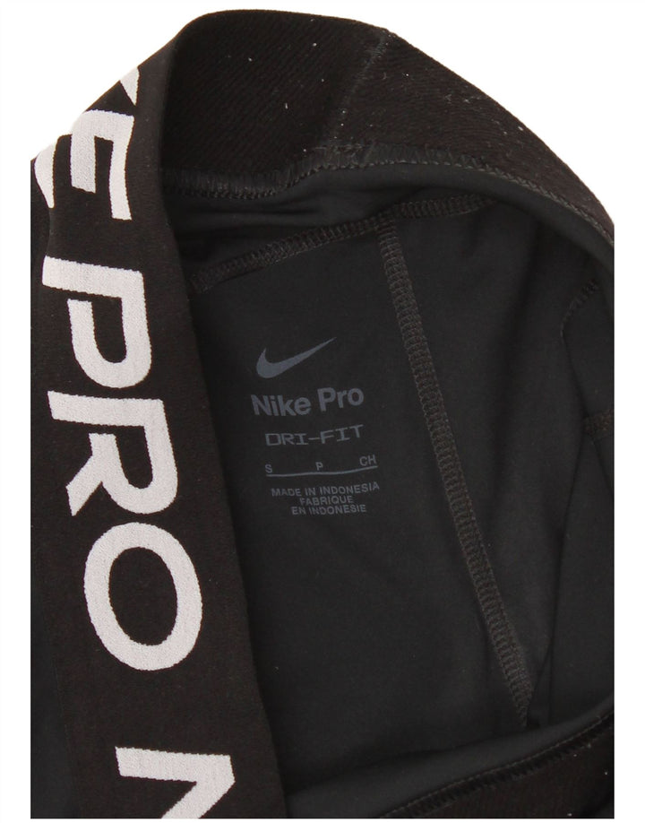 Leggings grafici Nike Dri Fit da donna UK 10 piccoli neri