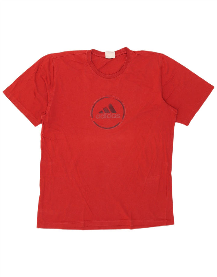 T-shirt grafica da uomo Adidas grande rossa