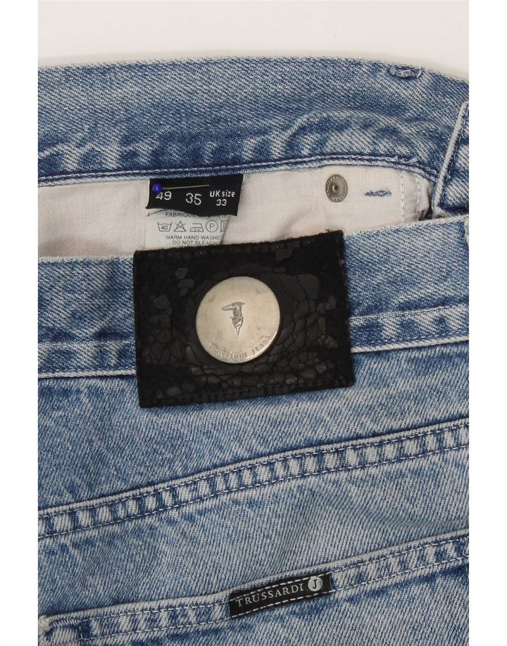 Jeans Straight Uomo Trussardi W33 L29 Cotone Blu