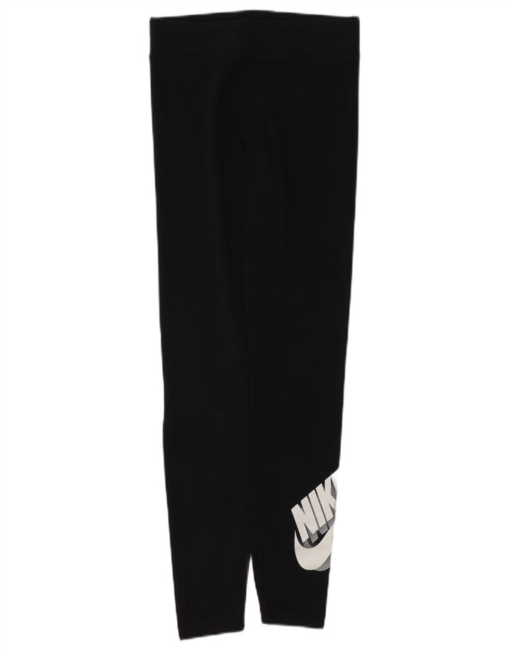 Leggings grafici aderenti NIKE da donna UK 10 piccoli neri
