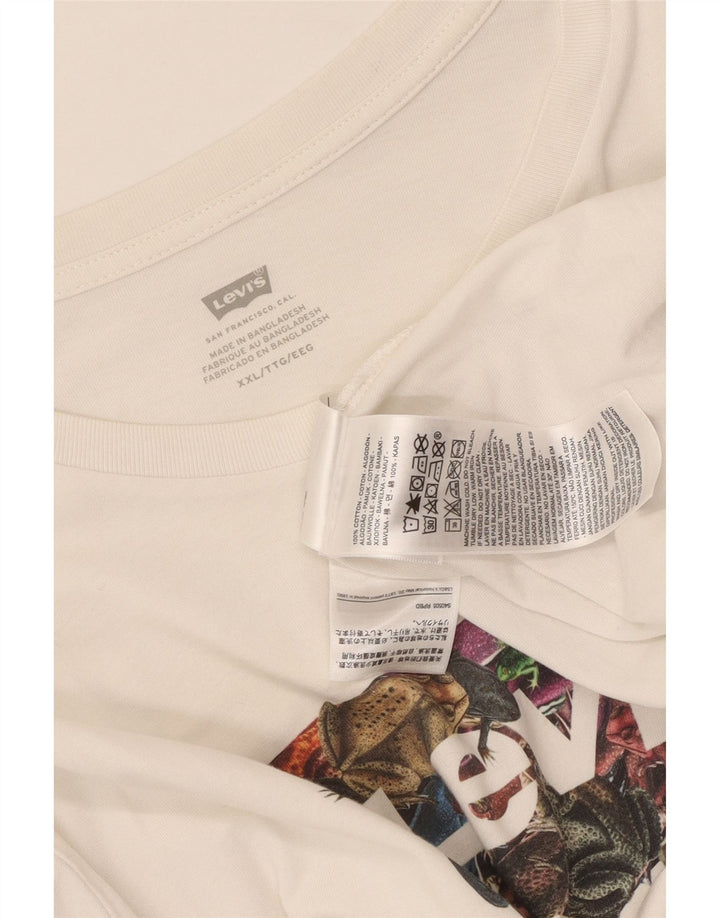 T-shirt grafica da donna Levi's Top 2XL cotone bianco