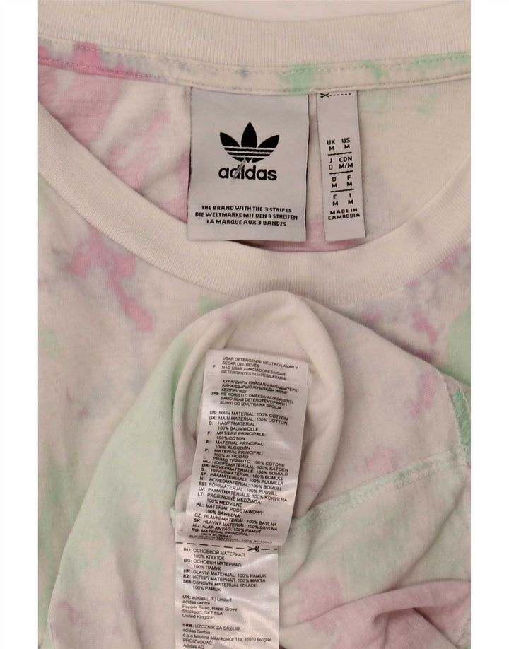T-shirt da uomo Adidas Top media in cotone tie dye multicolore