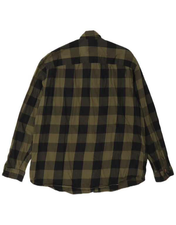 Jack & Jones Camicia da uomo in flanella XL verde cotone a quadretti