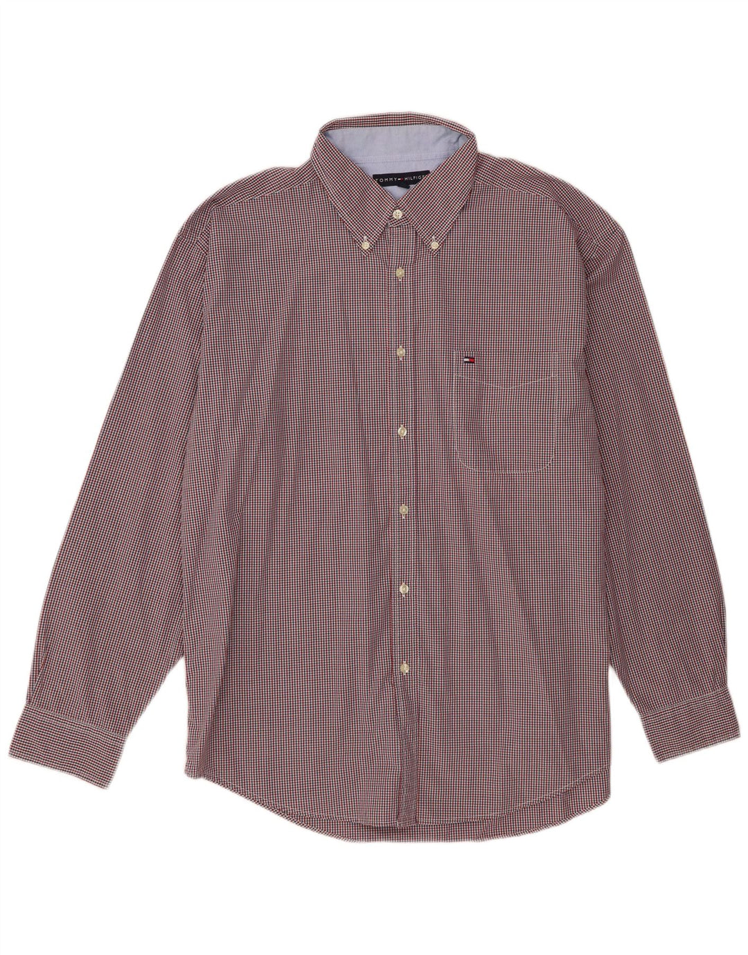 Camicia da uomo Tommy Hilfiger XL in cotone a quadretti multicolore
