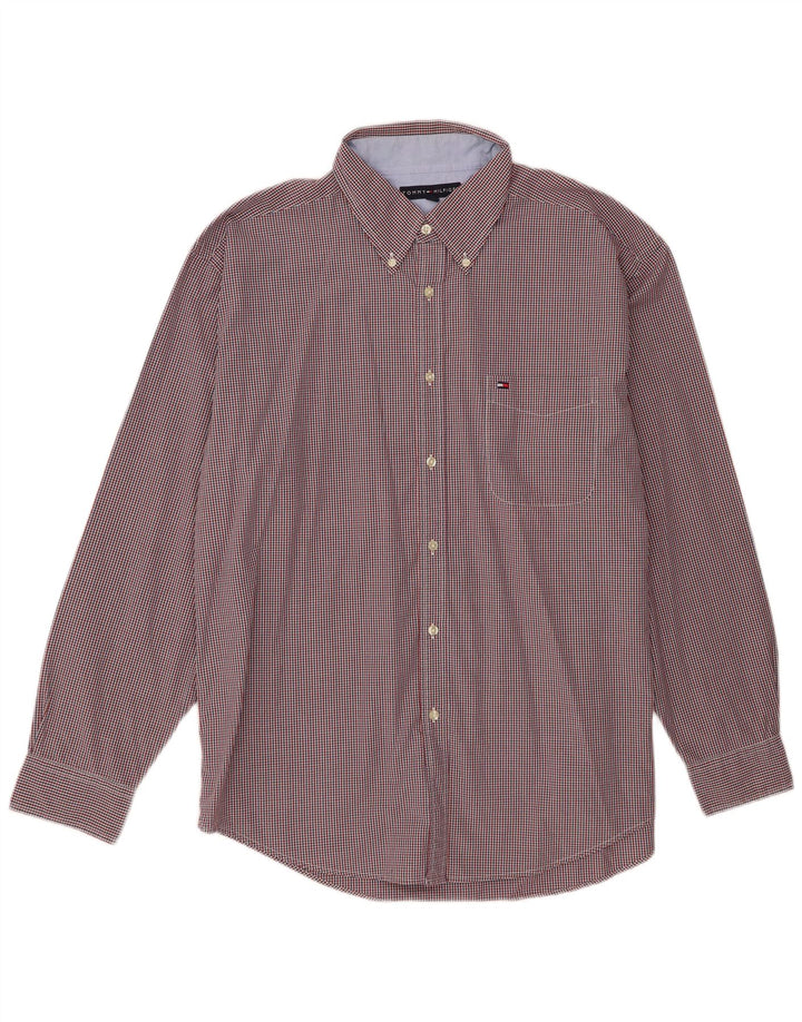 Camicia da uomo Tommy Hilfiger XL in cotone a quadretti multicolore
