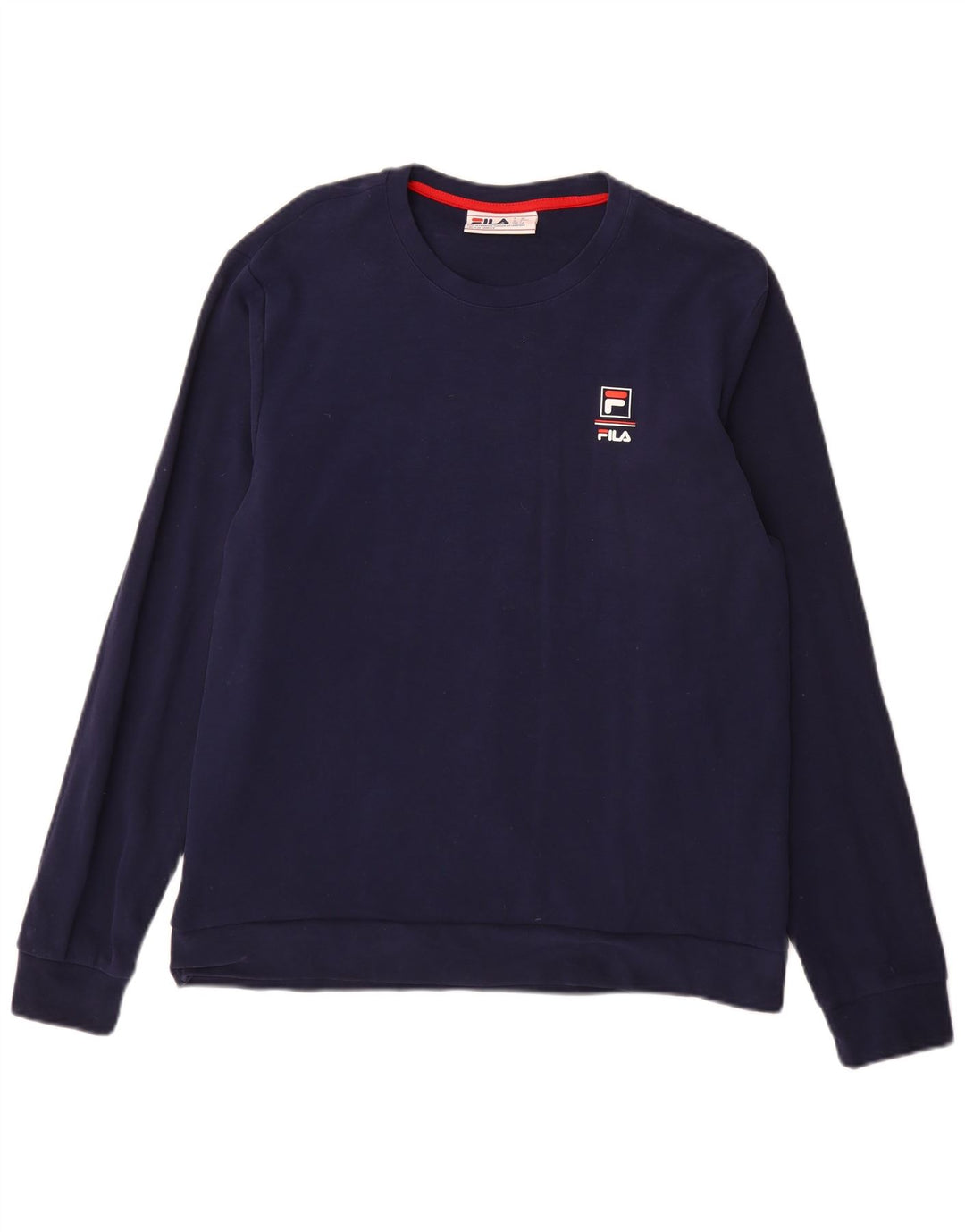 Felpa da uomo Fila Maglione grande in cotone blu navy