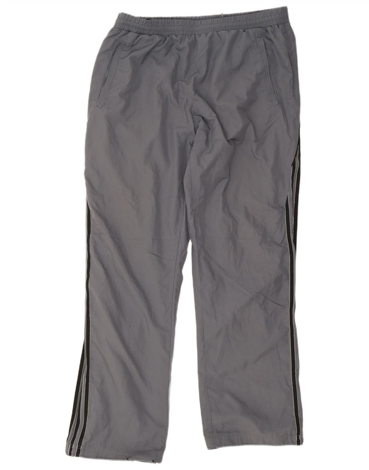 Adidas Pantaloni Tuta Uomo Climalite Taglia Large Colore Grigio a Blocchi in Poliestere