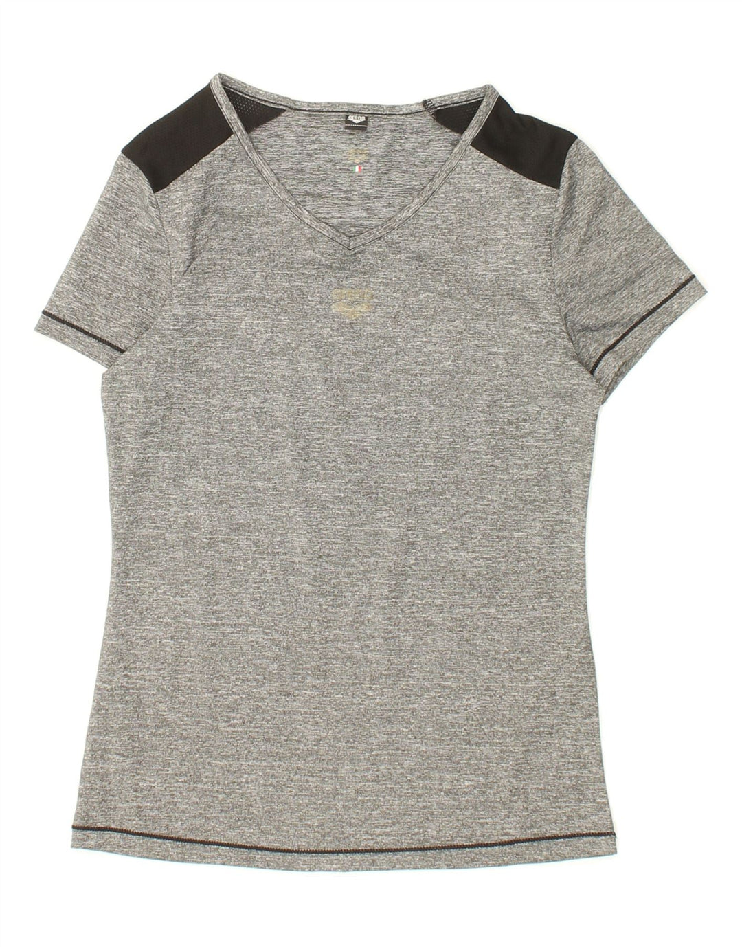 ARENA Womens T-Shirt Top UK 8 Small Grey Colourblock Polyester Vintage Arena and Second-Hand Arena from Messina Hembry 