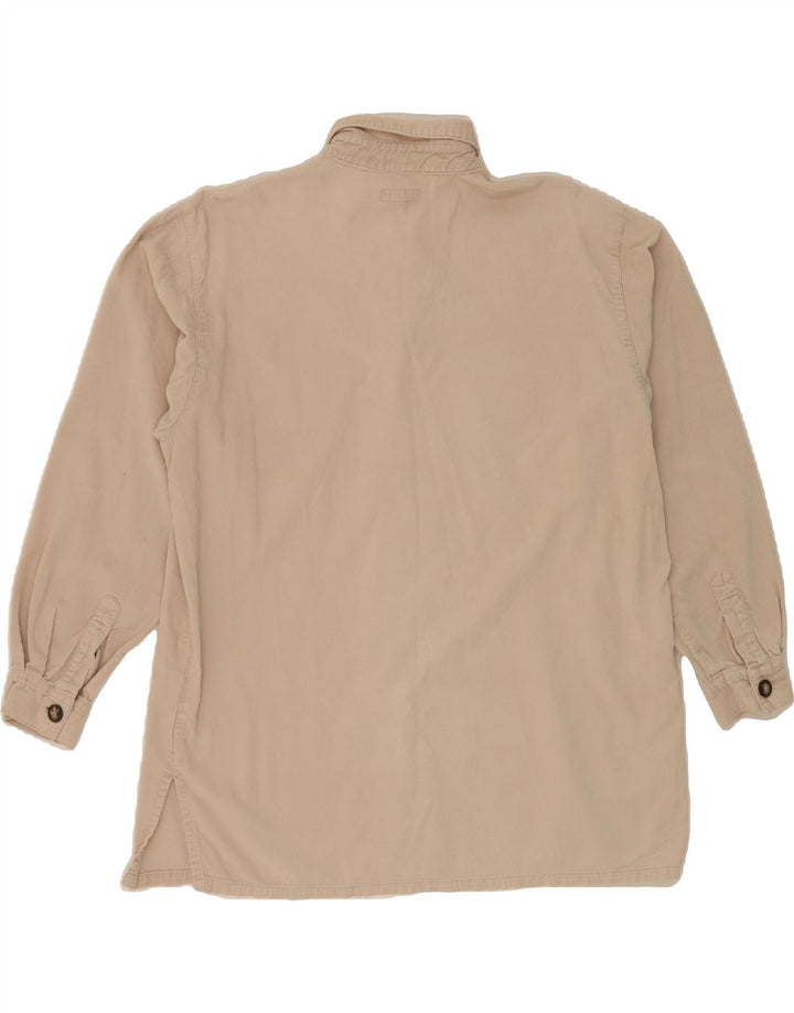 RAGAZZA Womens Oversized Corduroy Shirt UK 14 Medium Beige Cotton Vintage Ragazza and Second-Hand Ragazza from Messina Hembry 