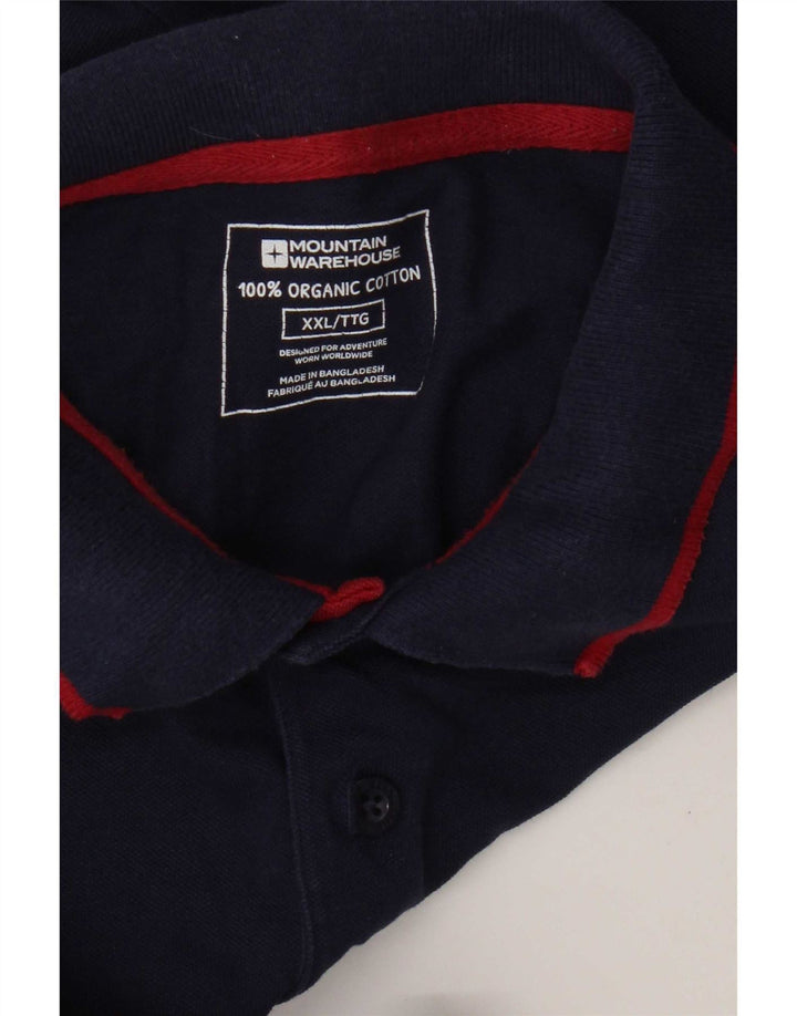 Polo da uomo Mountain Warehouse 2XL in cotone blu navy