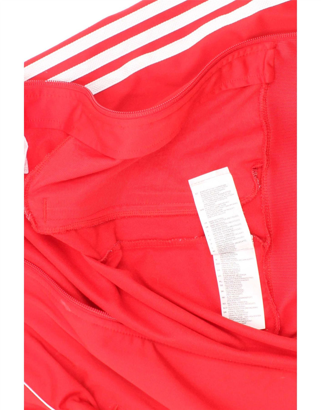 Giacca Top della tuta da ragazzo Adidas 6-7 anni in poliestere rosso