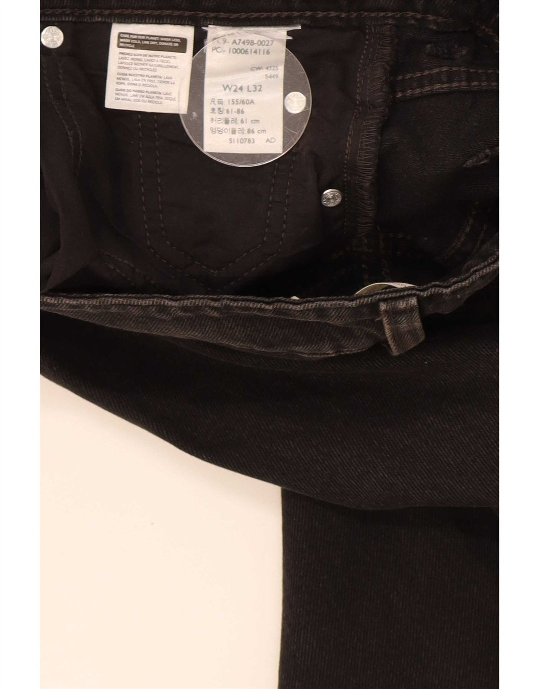 Jeans Levi's a gamba larga da donna W24 L32 neri