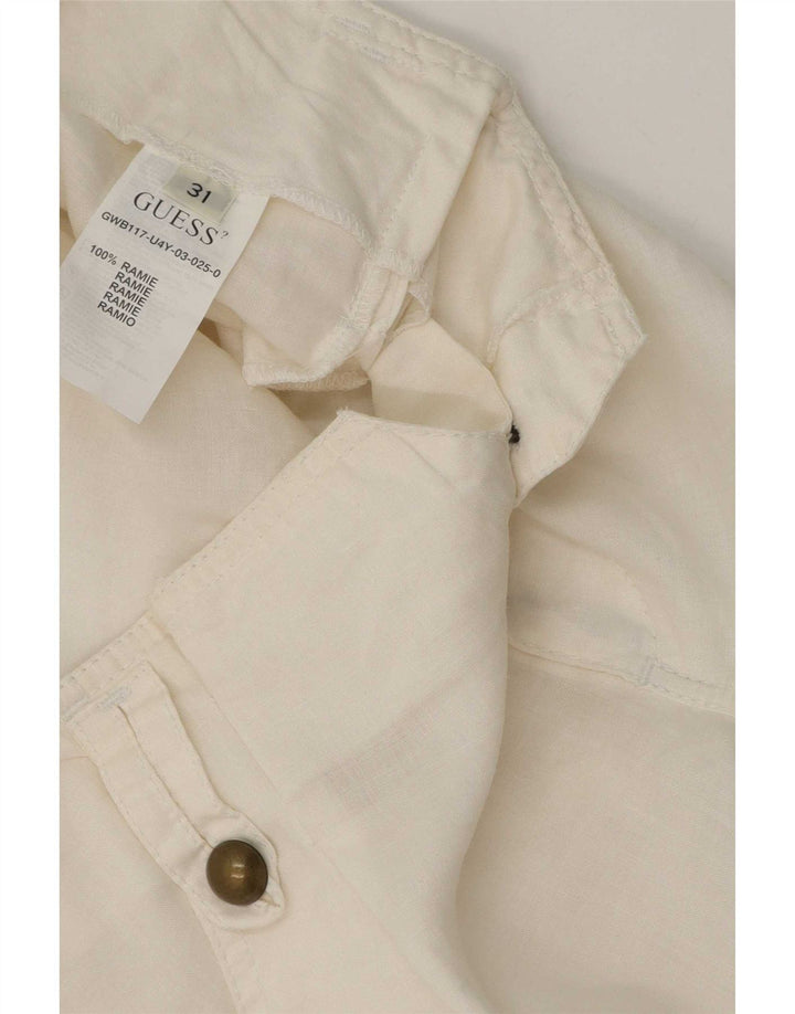 Pantaloncini casual da donna Guess W31 Medium White Ramie