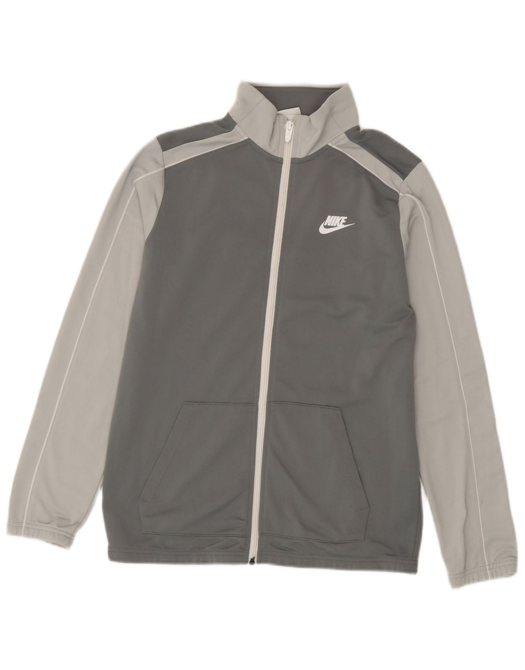 Giacca superiore della tuta da ragazzo Nike 13-14 anni XL Poliestere grigio