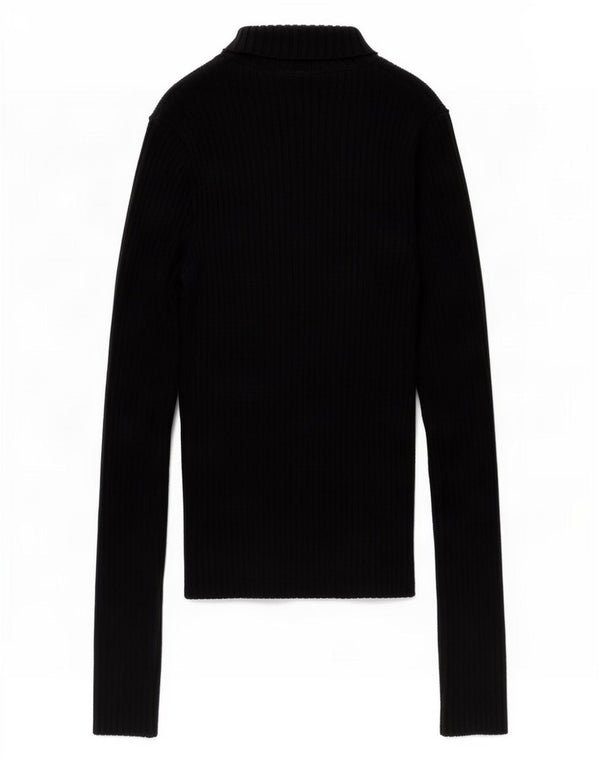 Top corto da donna Zara a maniche lunghe UK 10 piccolo in viscosa nera