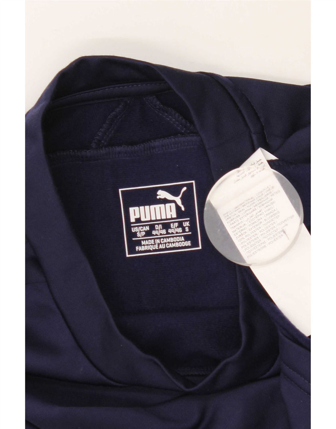 Maglia Puma da uomo a manica lunga piccola blu navy in poliestere
