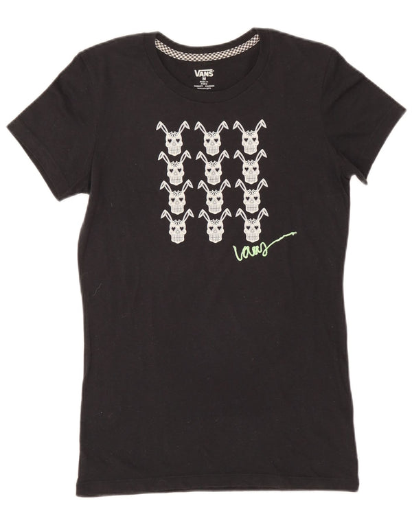 T-shirt grafica da donna Vans Top UK 12 Medium Black Cotton