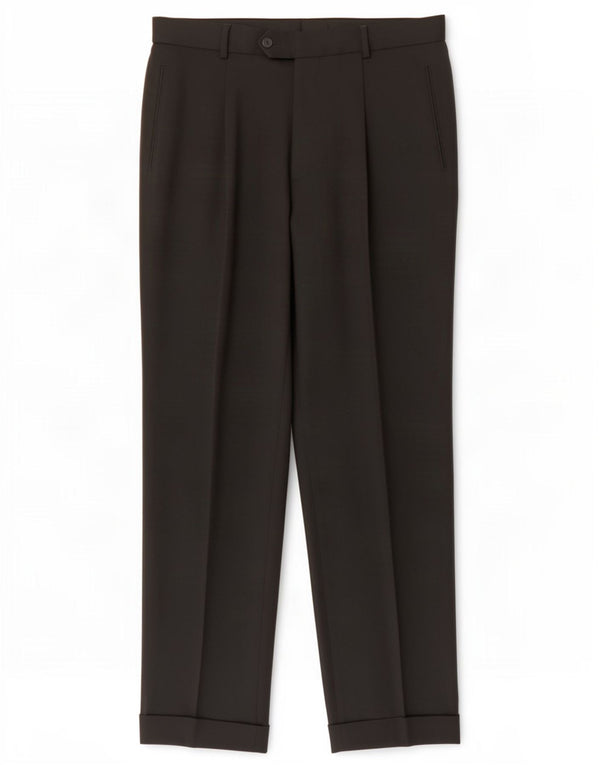 Pantaloni da abito con pegging da uomo Hugo Boss W36 L35 Lana vergine nera