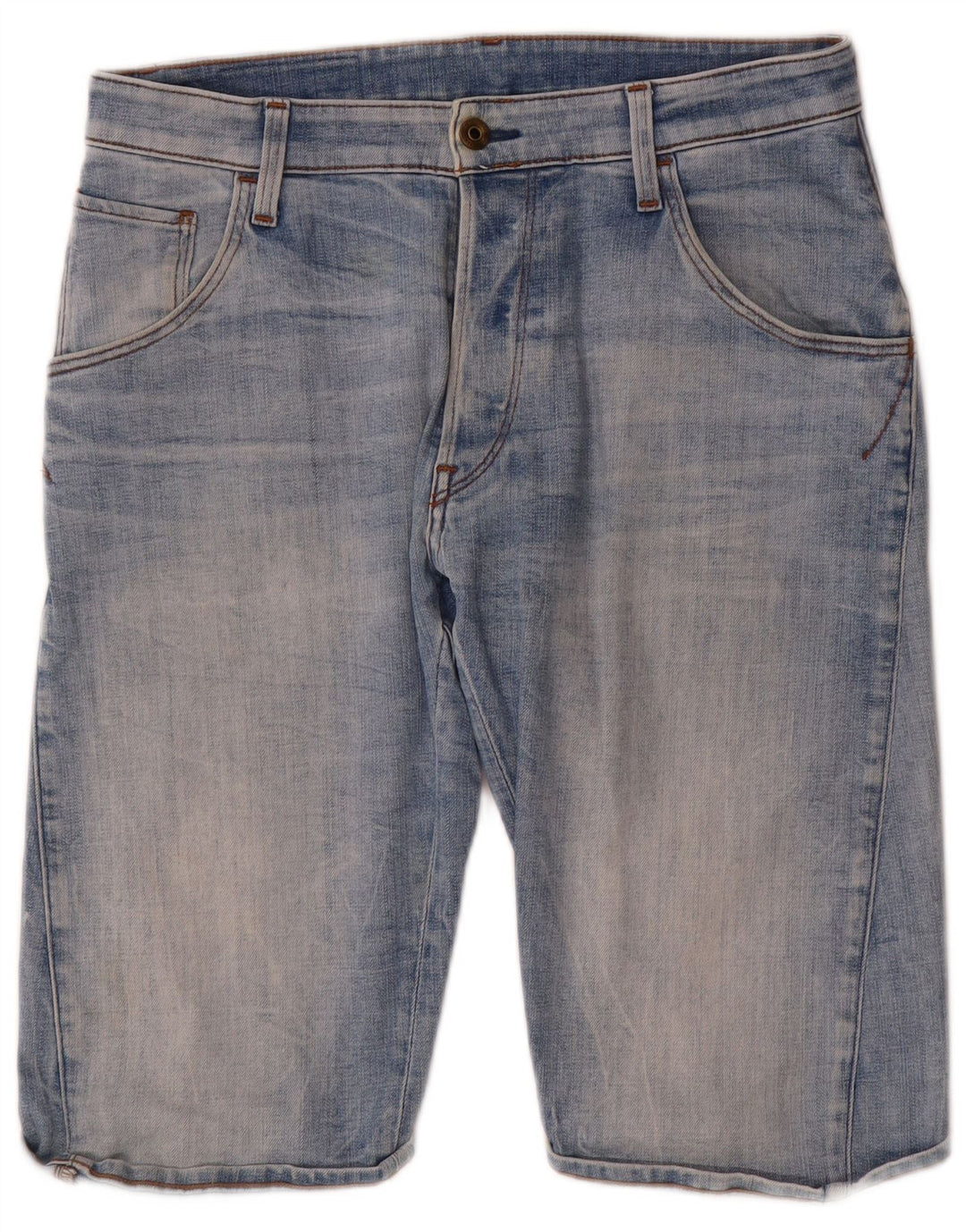Pantaloncini di jeans da uomo G-Star W31 cotone blu medio