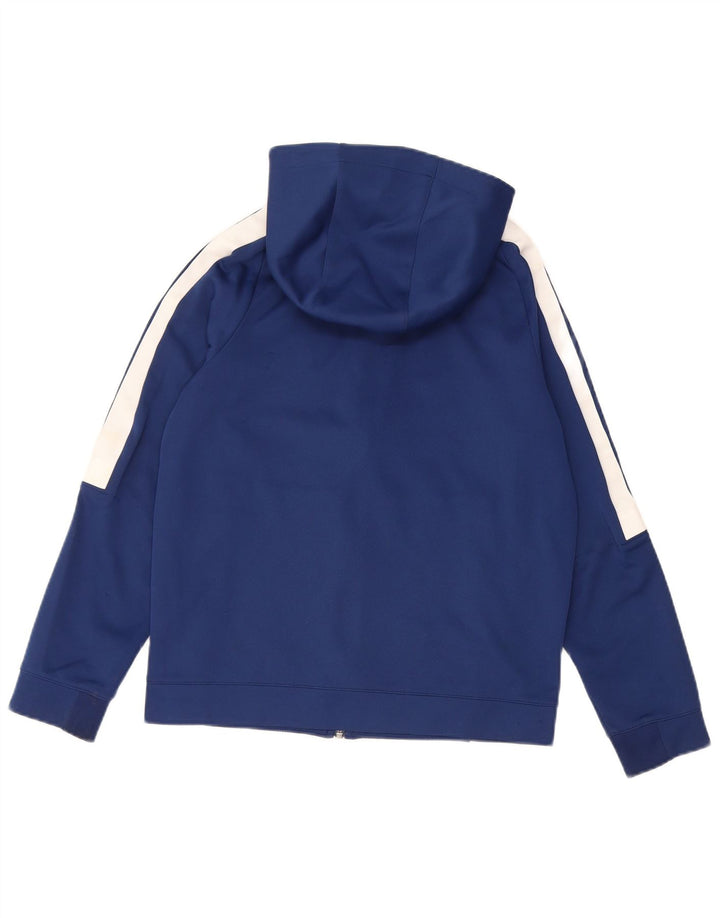 Maglione con cappuccio e zip NIKE per ragazzi 12-13 anni Large Blu Navy Colourblock