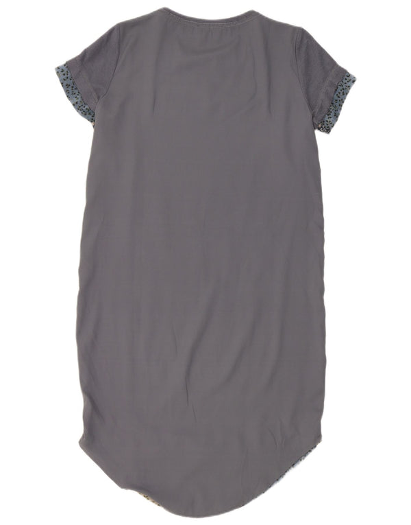 Abito T-shirt da donna Sisley UK 8 piccolo cotone floreale blu