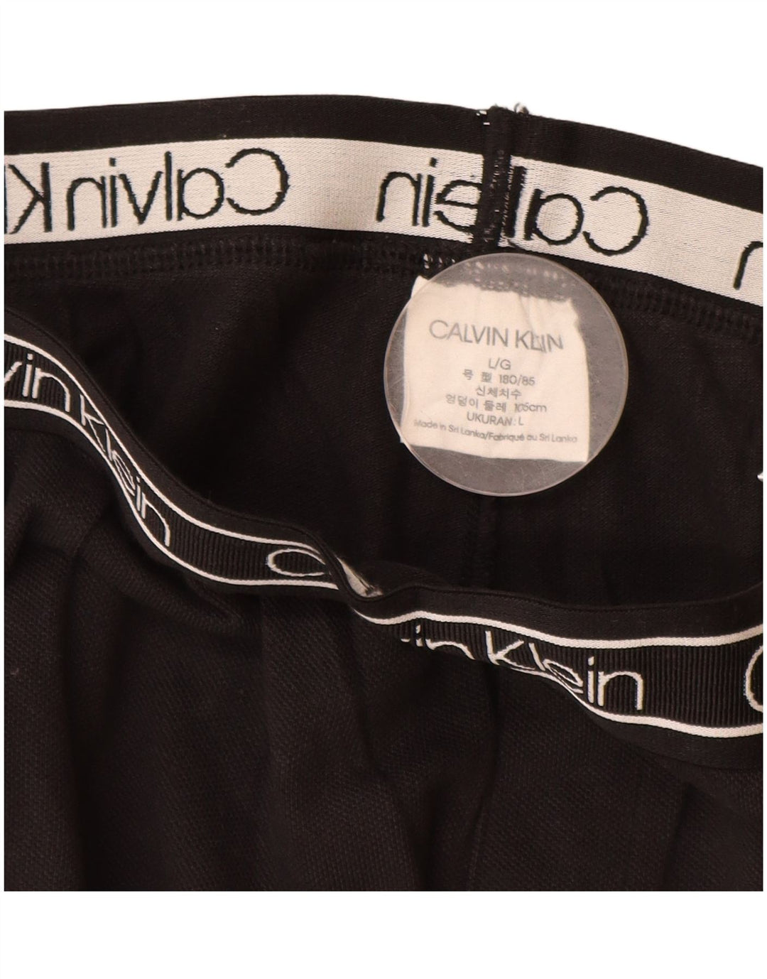 CALVIN KLEIN Pantaloni da tuta con grafica da uomo Joggers grandi in cotone nero