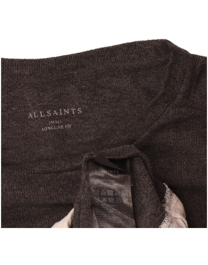 Maglione da uomo con scollo a barchetta e vestibilità lunga di All Saints, piccolo grigio