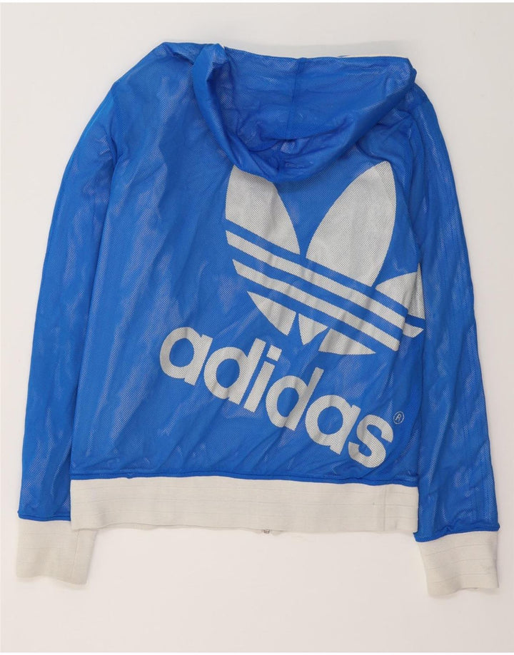 Giacca reversibile con cappuccio grafico da uomo Adidas UK 38 Medium White Colourblock