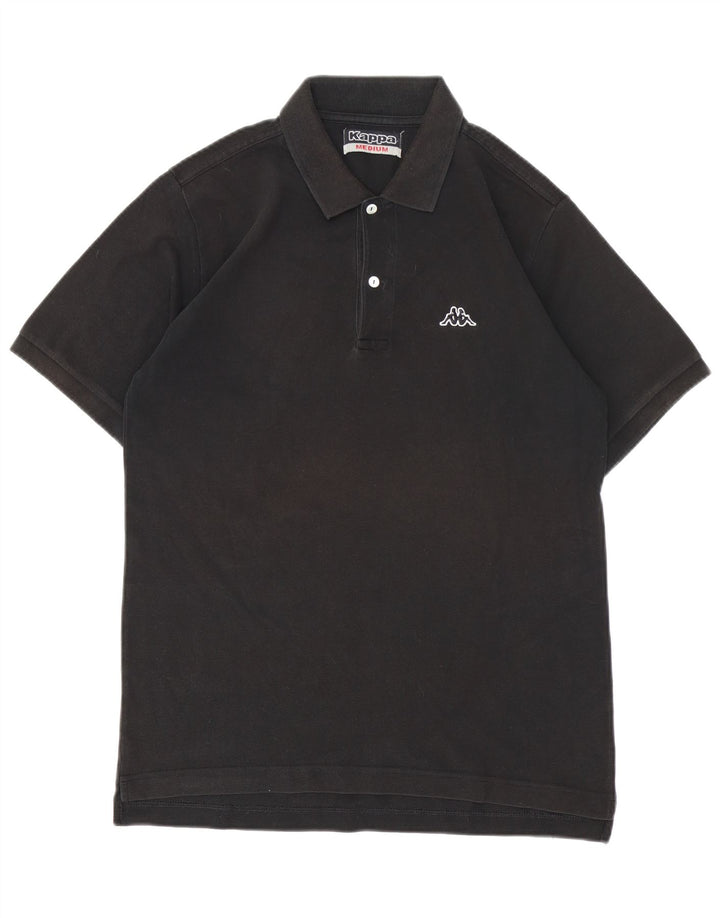 Polo Kappa Uomo Media Nera In Cotone