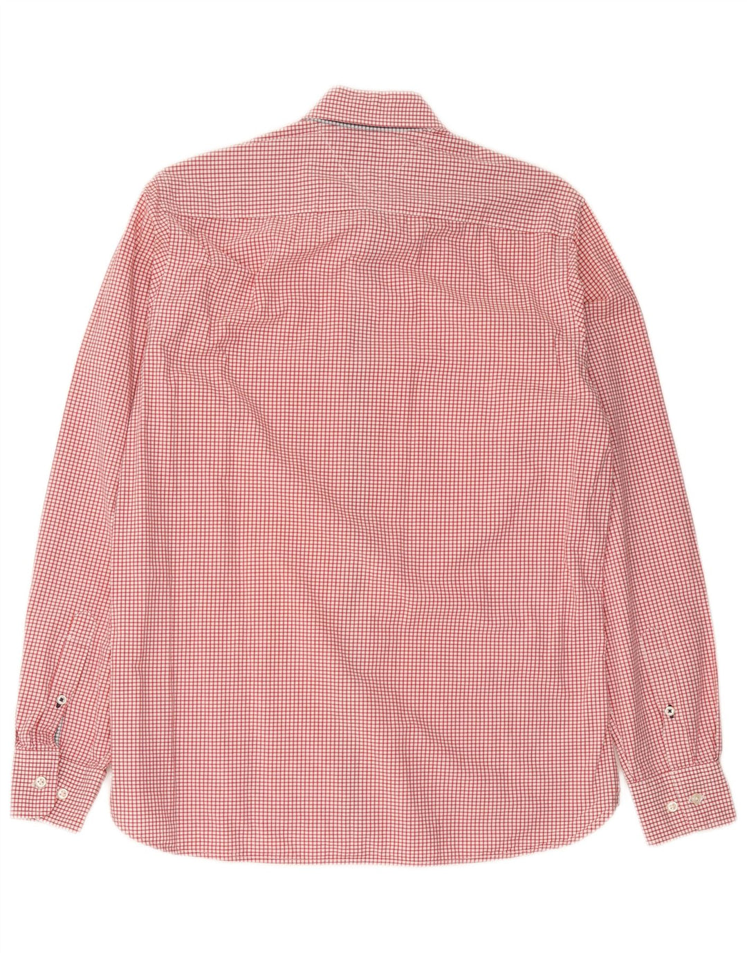 Camicia su misura da uomo Tommy Hilfiger piccola in cotone a quadretti rossi