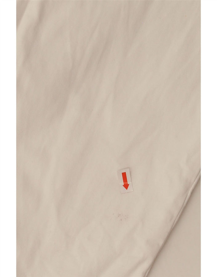 FAY Womens Straight Cropped Trousers W31 L25 White Cotton Vintage Fay and Second-Hand Fay from Messina Hembry 