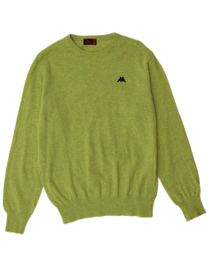 Maglione da uomo girocollo KAPPA piccolo in lana d'agnello verde