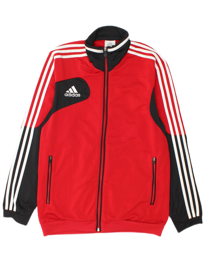 Giacca da tuta da uomo ADIDAS UK 36/38 Small Poliestere color block rosso