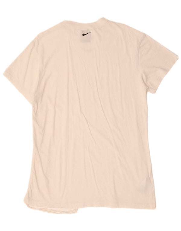 T-shirt da donna vestibilità ampia NIKE Top UK 14 cotone bianco medio