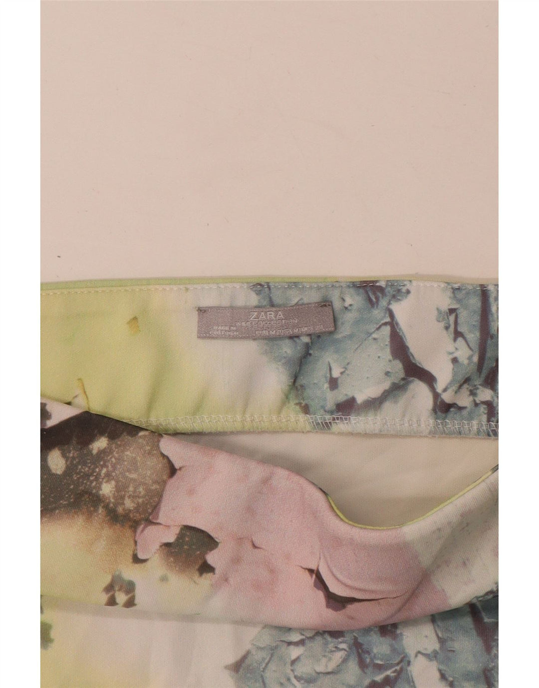Gonna a tubino con motivo astratto Zara da donna media W28 multicolore