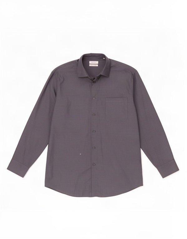 Camicia Calvin Klein da uomo vestibilità regolare taglia 16 grande grigia