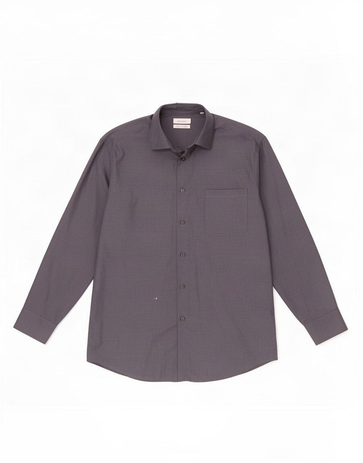 Camicia Calvin Klein da uomo vestibilità regolare taglia 16 grande grigia