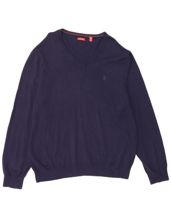 Maglione da uomo con scollo a V IZOD 2XL cotone blu navy