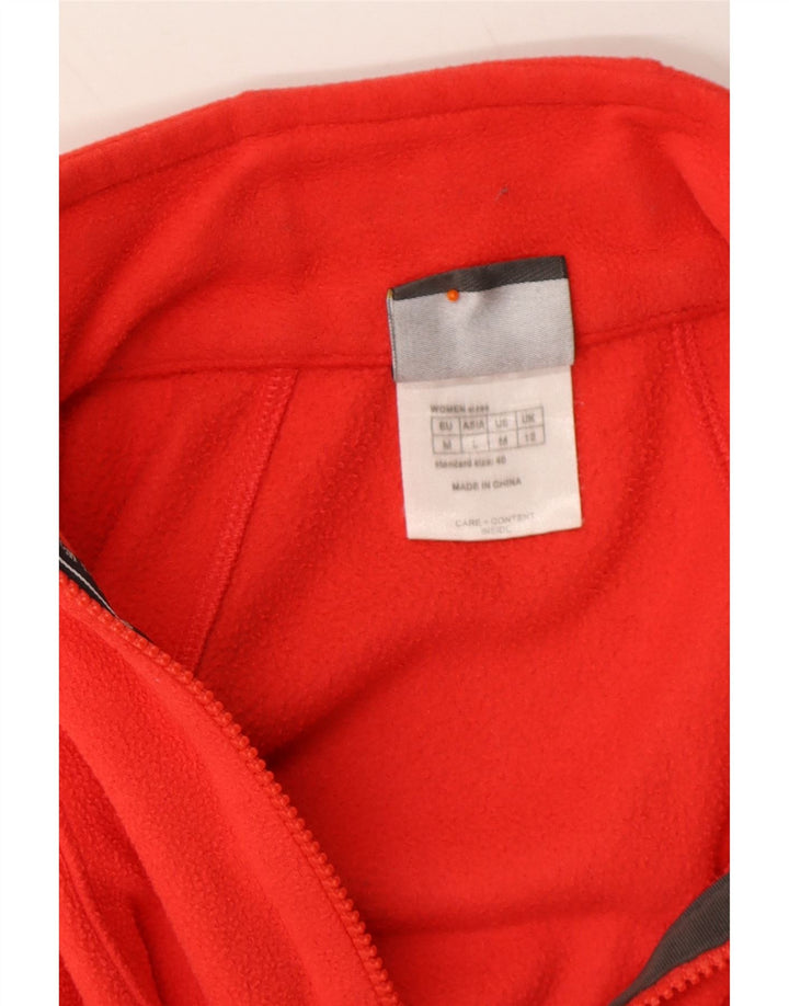 JACK WOLFSKIN Womens Fleece Jumper UK 12 Medium Red Polyester Vintage Jack Wolfskin and Second-Hand Jack Wolfskin from Messina Hembry 