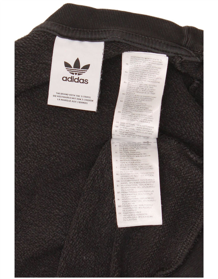 Felpa grafica da uomo Adidas Felpa media in cotone nero