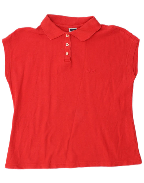 Polo Donna FILA IT 46 Large Rossa in Cotone