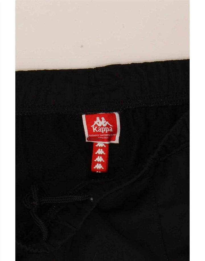 Pantaloni da tuta Kappa da donna con grafica corta UK 12 medio poliestere nero