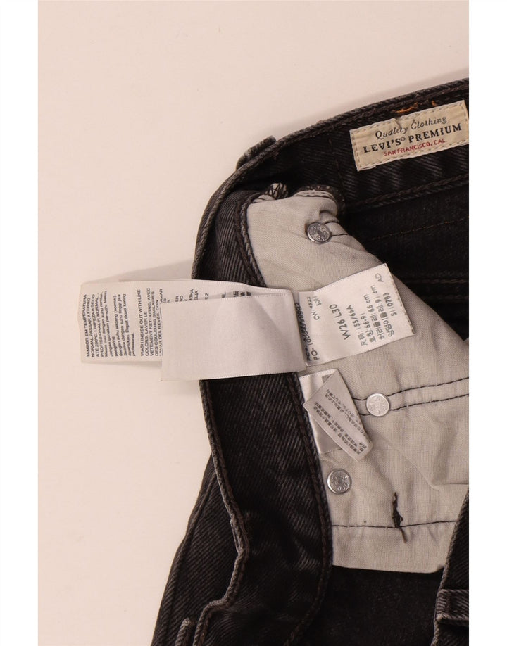 Levi's Uomo 501 Jeans dritti W26 L30 Cotone Nero