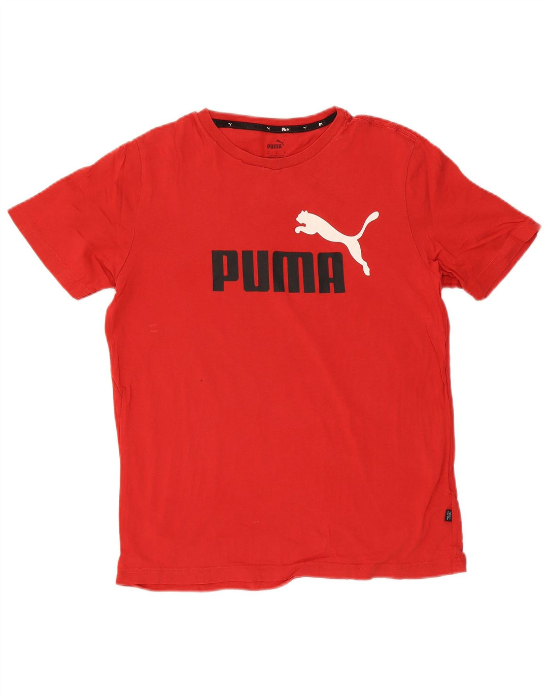 T-shirt grafica da uomo Puma Top in cotone rosso medio