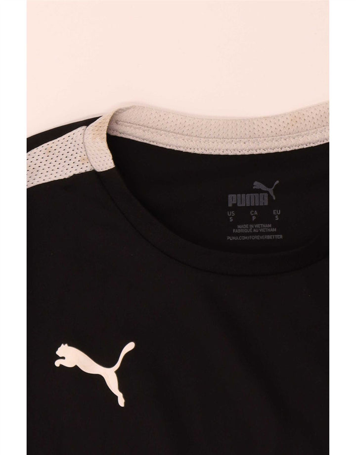 Maglietta Puma da ragazzo, 13-14 anni, piccola, in poliestere color block nero